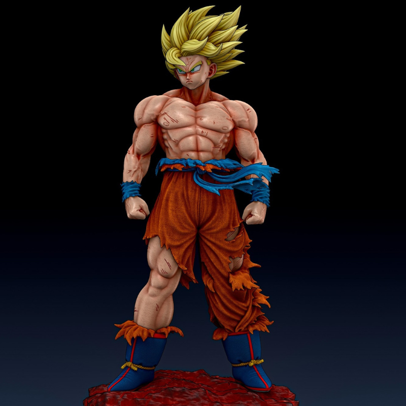 Goku 3D Model STL – Dragon Ball for 3D Printing (Digital Download)