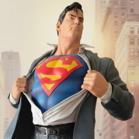 Estátua Superman Clark Kent Reveal – Peça Única Pintada à Mão | 3dECshop