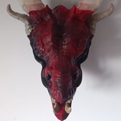 Dragon Head Wall Mount – Glow-in-the-Dark Horns | 3dECshop