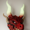 Cabeça de Dragão Decorativa – PLA com Chifres Luminescentes | 3dECshop